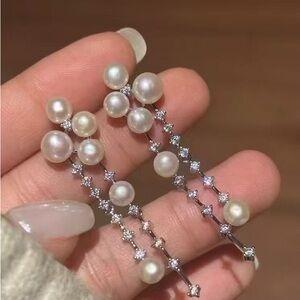 Pearl aDrop Earrings fresh water real pearls